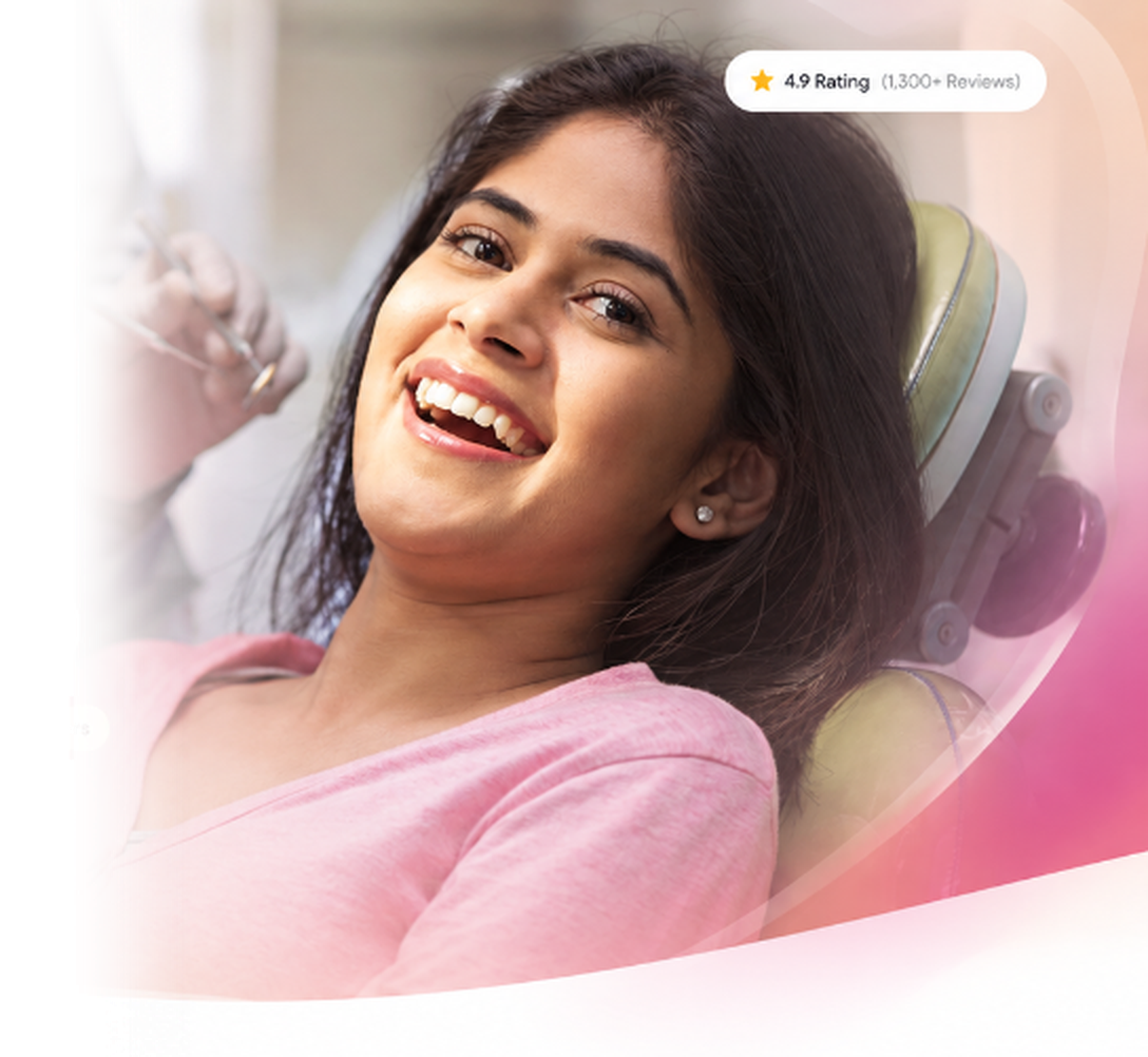 Smiling patient discovering verified dental clinics across India